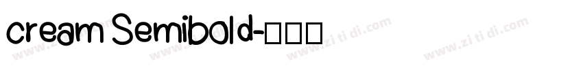 cream Semibold字体转换